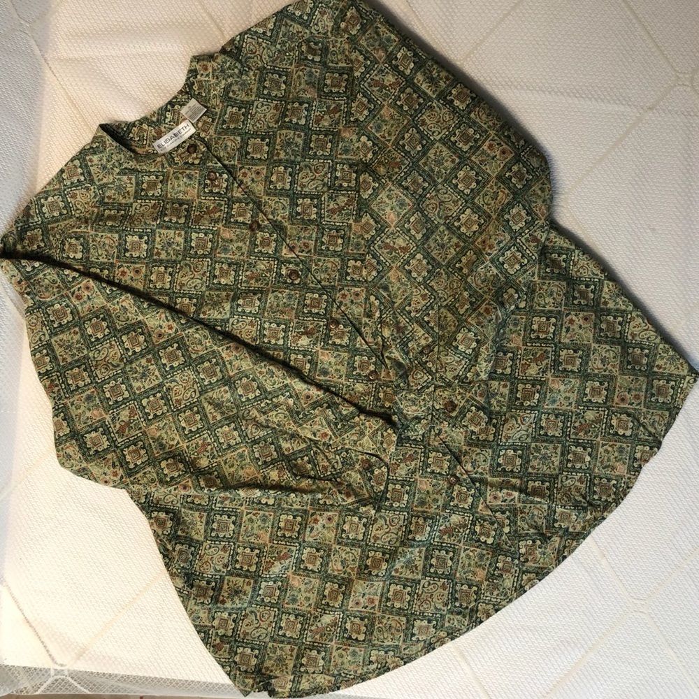 Vintage Cottagecore Print Shirt XL